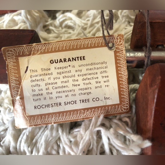 Vintage wood/metal “Shoekeepers” shoe forms. Original tags.Spring loaded expand - Picture 2 of 4